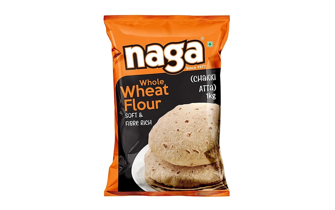 Naga Whole Wheat Flour (Chakki Atta)   Pack  1 kilogram